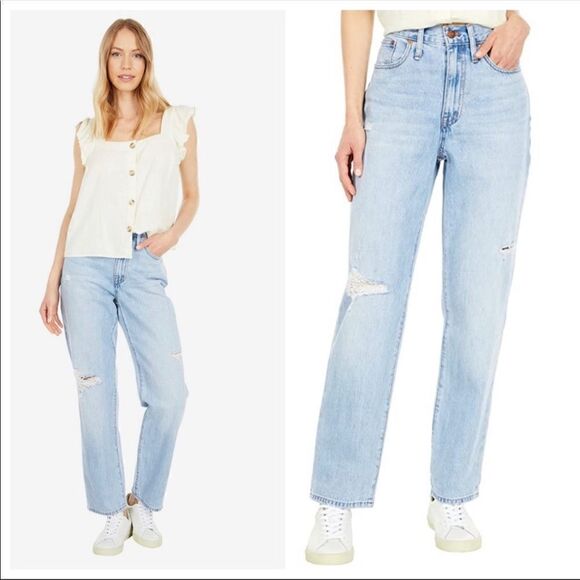Madewell Relaxed Jeans in Cresthaven Wash: Ripped Edition! ❤️ - Picture 2 of 13